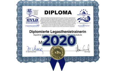 Diploma zum diplomierten Legasthenietrainer von Dipl.Päd. Ursula Doughty von 2020 Diploma zum diplomierten Legasthenietrainer von Dipl.Päd. Ursula Doughty von 2020